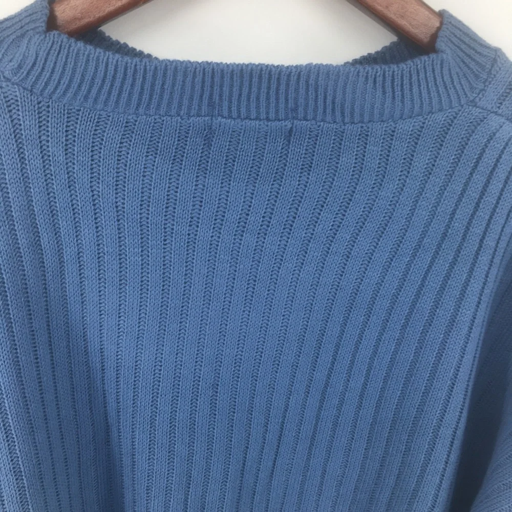Nasty Gal Boxy Lightweight Blue/Gray Sweater NWT
